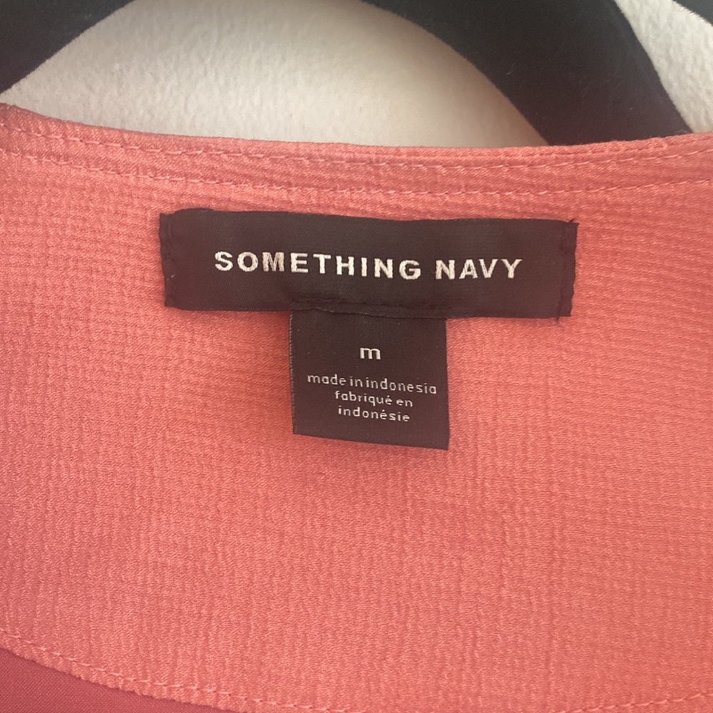 Something Navy Pink Single Button Long Sleeve Bla… - image 2